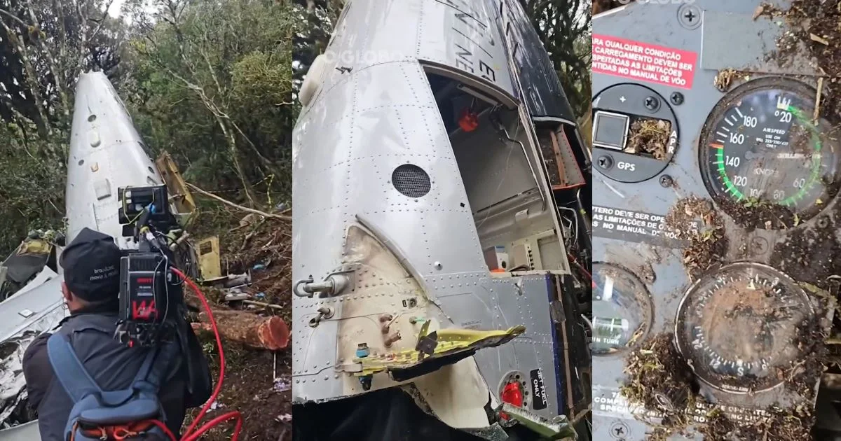 Imagens dos destroços do helicóptero de Rick revelam detalhes impressionantes da queda