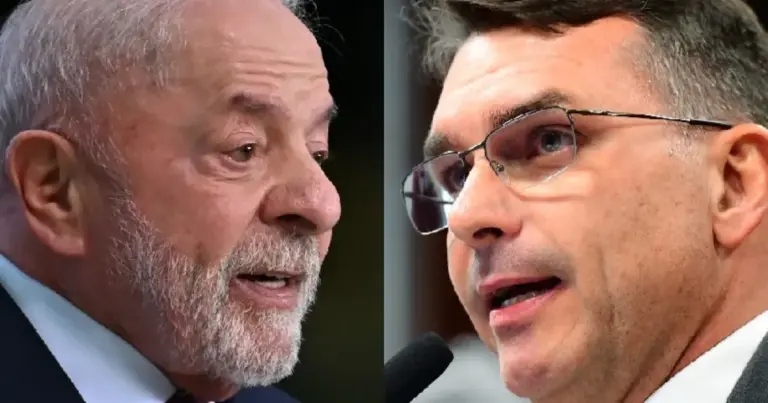 Lula e Flávio Bolsonaro aparecem praticamente empatados em nova pesquisa