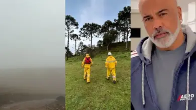 Novas imagens mostram local onde equipes fazem buscas por helicóptero com cantor Rick