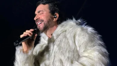 Padre Fábio de Melo chama atenção com look diferente durante show