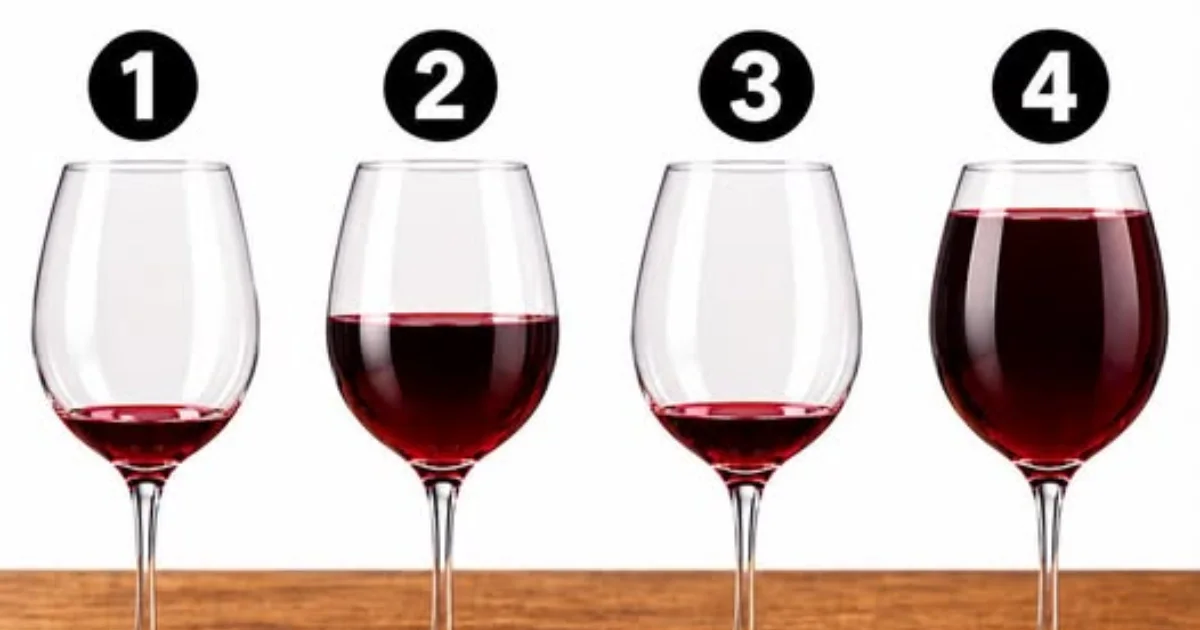 Qual das taças de vinho está cheia corretamente? A resposta pode estar no detalhe que quase ninguém observa