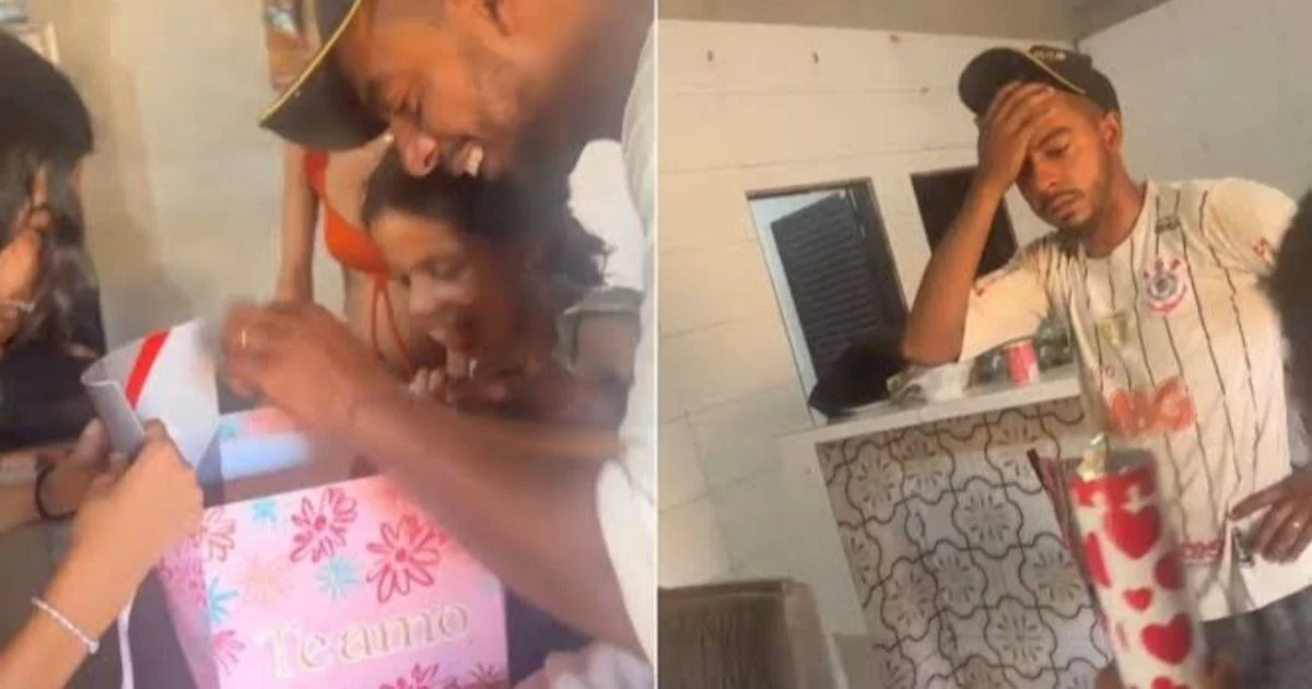 Reação de homem chama atenção ao descobrir que vai ser pai de gêmeas