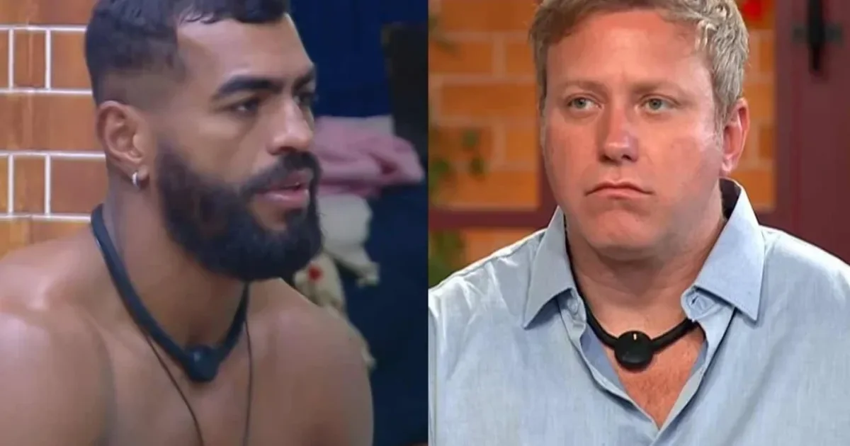 Rikardo se posiciona sobre Sérgio Hondjakoff em A Fazenda 18