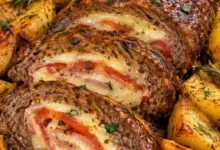 Rocambole de Carne com Batatas Crocantes: Receita Suculenta, Recheada e Perfeita para o Almoço em Família
