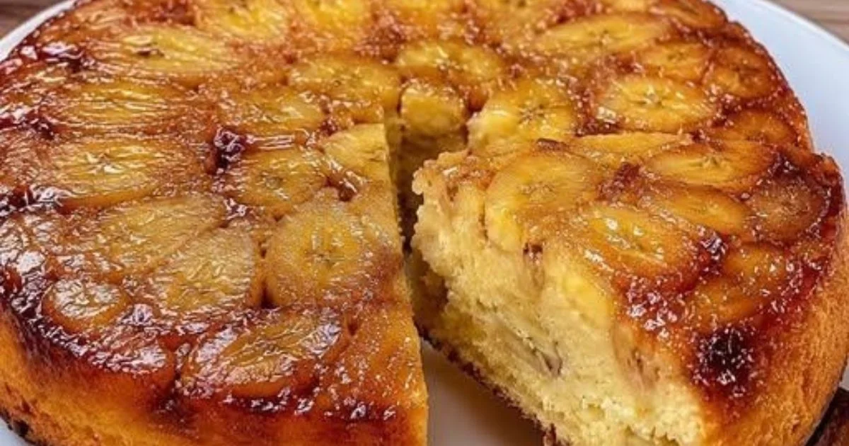 Torta de Banana Invertida uma receita simples que transforma bananas em uma sobremesa irresistível