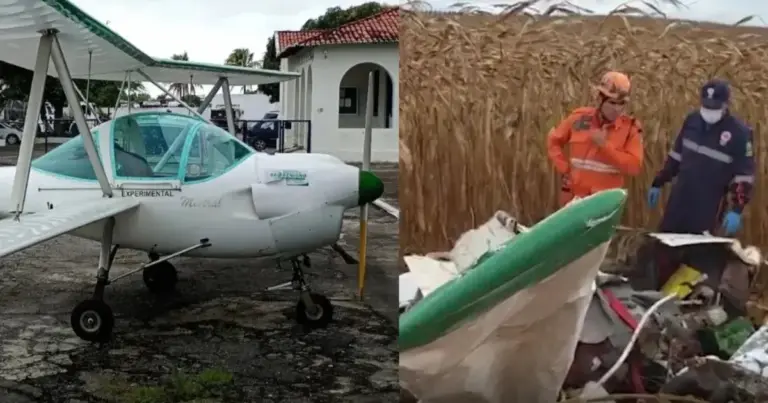 Tragédia no interior: Homem morre após avião de pequeno porte cair em área rural