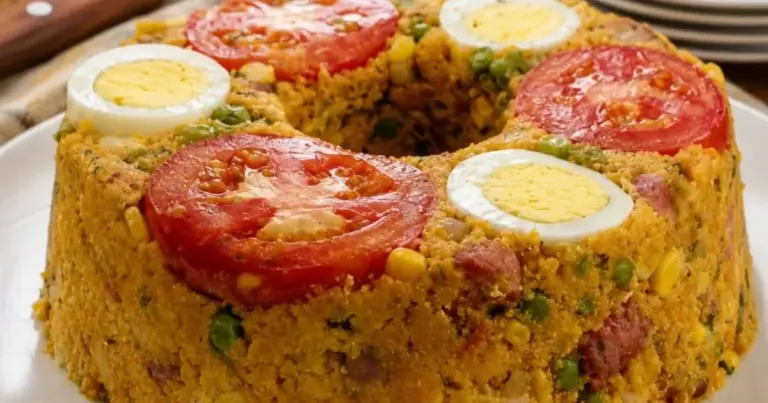 Cuscuz paulista saboroso e bem temperado para o almoço em família