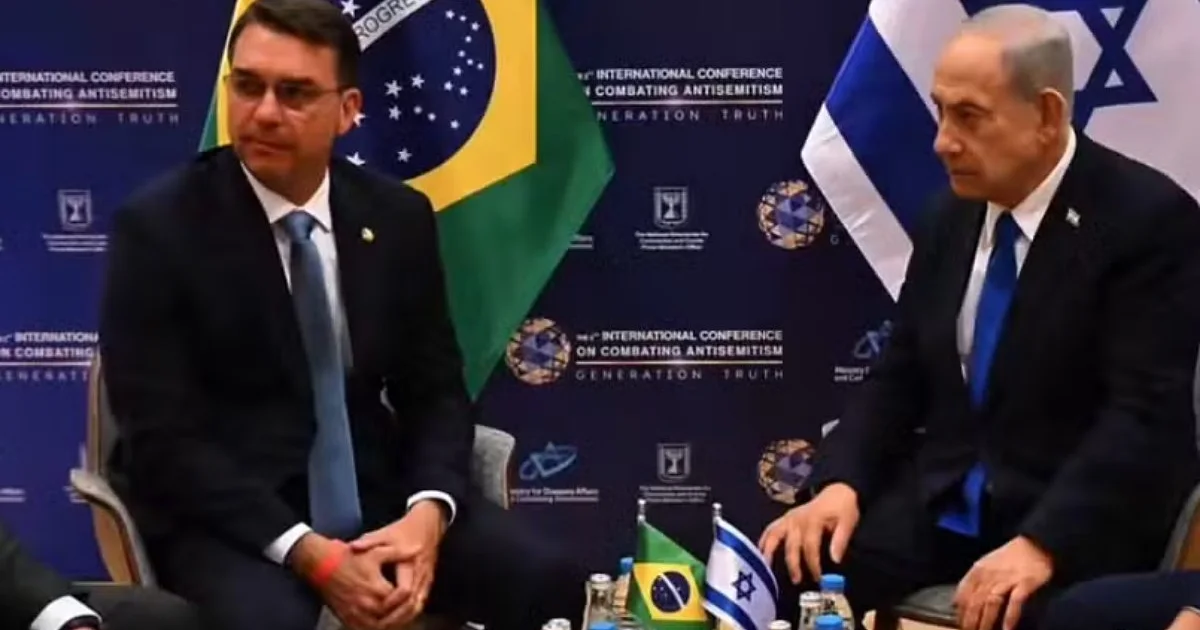 Flávio Bolsonaro recebe recado direto de Netanyahu após avançar ao 2º turno