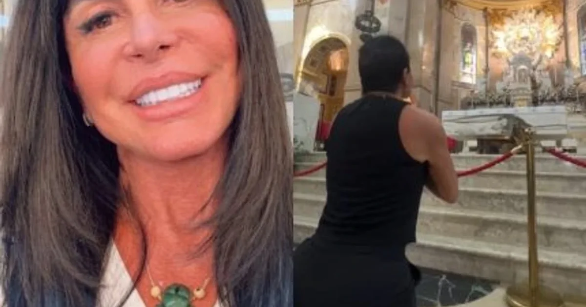 Gretchen emociona fiéis ao cumprir promessa de joelhos após enfrentar problema de saúde