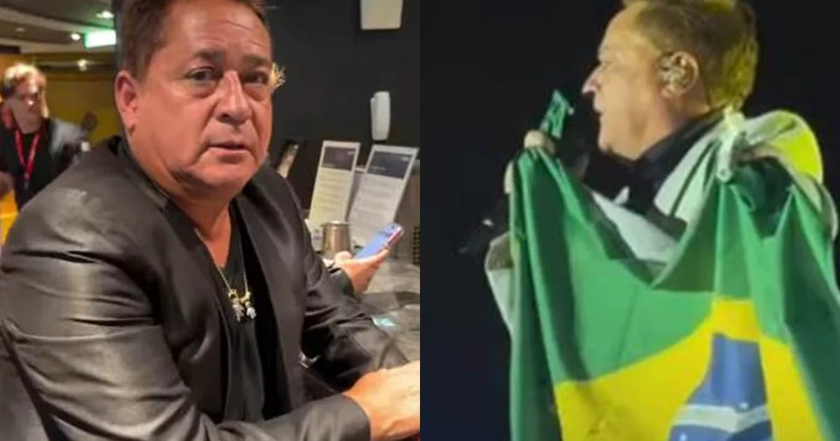 Leonardo para show e choca público ao declarar voto