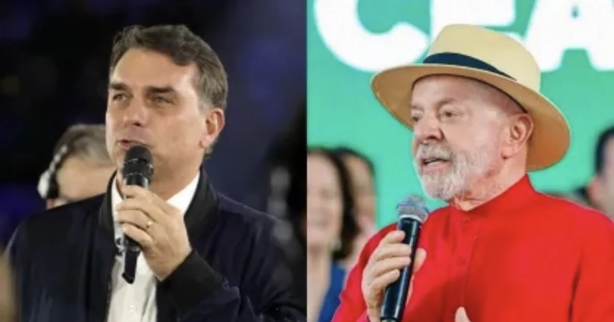 Pesquisa eleitoral chama atenção para novo cenário entre Flávio Bolsonaro e Lula